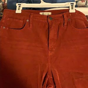Madewell corduroys size 32. 10” high rise skinny.
